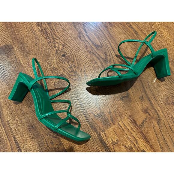 On 34th Women’s Cloverr Strappy Block Heel Sandals Green Size 7 NWT - Picture 1 of 10